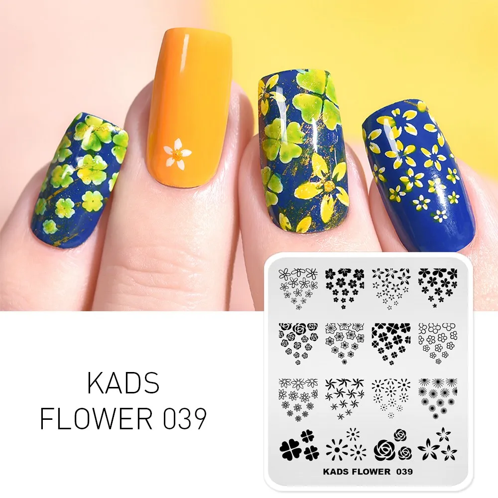 KADS 14 выбор дизайна 1 шт. штамповочные пластины для ногтей цветок китайский Минимальный незрелый Модный шаблон для стемпинга для нейл-арта инструменты для ногтей - Цвет: Flower 039