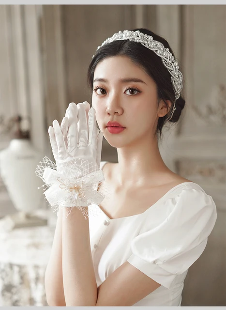 HIMSTORY-diademas de novia con perlas hechas a mano, diademas