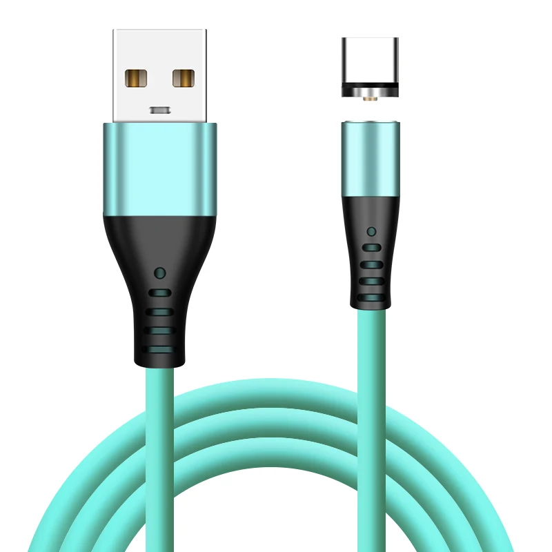 Strong Mangetic Charger Usb Type C Cable LED Liquid Silicone Wire Charger for iphone 11 12 Huawei Samsung Note10 Charging Cord hdmi cable for android  Cables