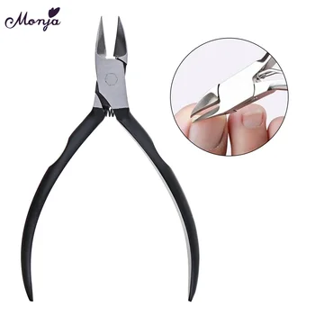

Monja Nail Art Black Stainless Steel Nipper Clipper Professional Sharp Cuticle Dead Skin Remove Scissors Manicure Care Tool