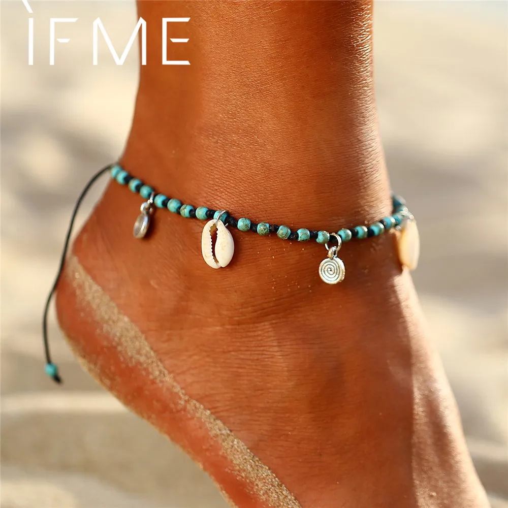 Bohemian Spiral Shell Anklets for Women Vintage adjustable Woven Rope Bracelet on Leg Beaded Anklet Ankle BOHO Jewelry NEW Bohemian Spiral Shell Anklets for Women Vintage adjustable Woven Rope Bracelet on Leg Beaded Anklet Ankle BOHO Jewelry NEW