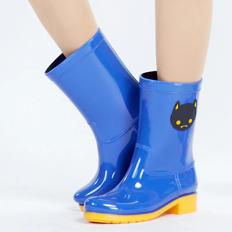 Rain Boots Women Waterproof Shoes Mid Calf Boots Non slip Outsole