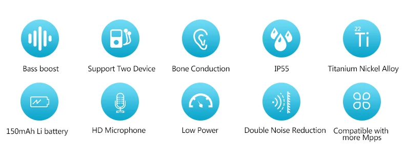 Bluetooth 5,0 оригинальные Беспроводные спортивные наушники Z9 с костной проводимостью, гарнитура с поддержкой громкой связи, Прямая