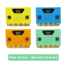 Placa micro: bit v2 com capa de silicone, mais recente kit de computador tamanho de bolso para alunos, programa de aprendizado e projetos escolares
