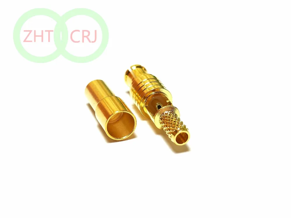 100 шт. RF MCX штекер обжимной разъем для RG316, RG174, LMR100 прямой позолоченный