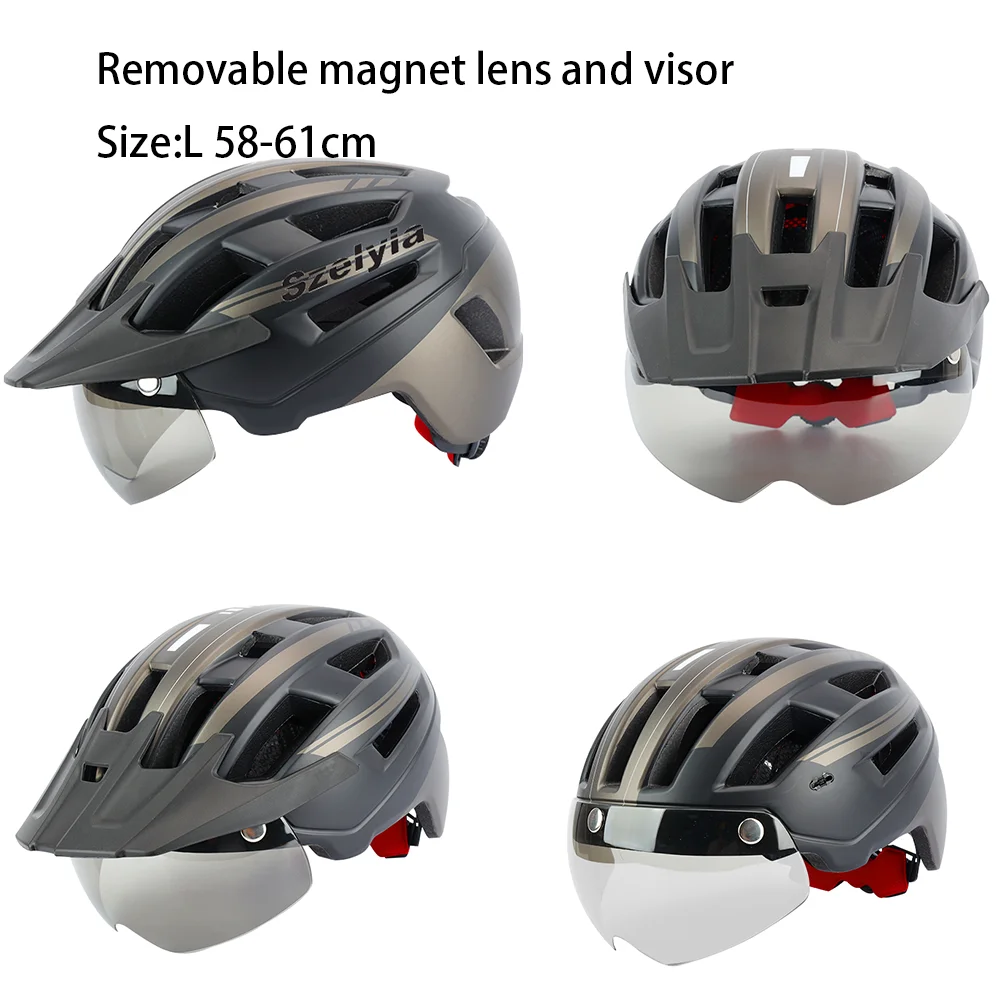 Защитный шлем casco bicicleta для взрослых Магнитный съемный козырек горного