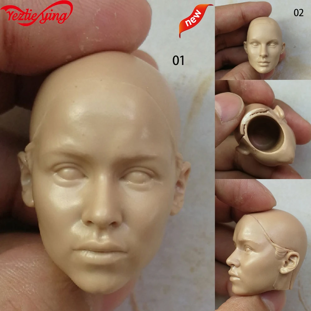 1/6 Дейенерис Таргариен неокрашенные Натали Портман голова лепить формы DIY Черный