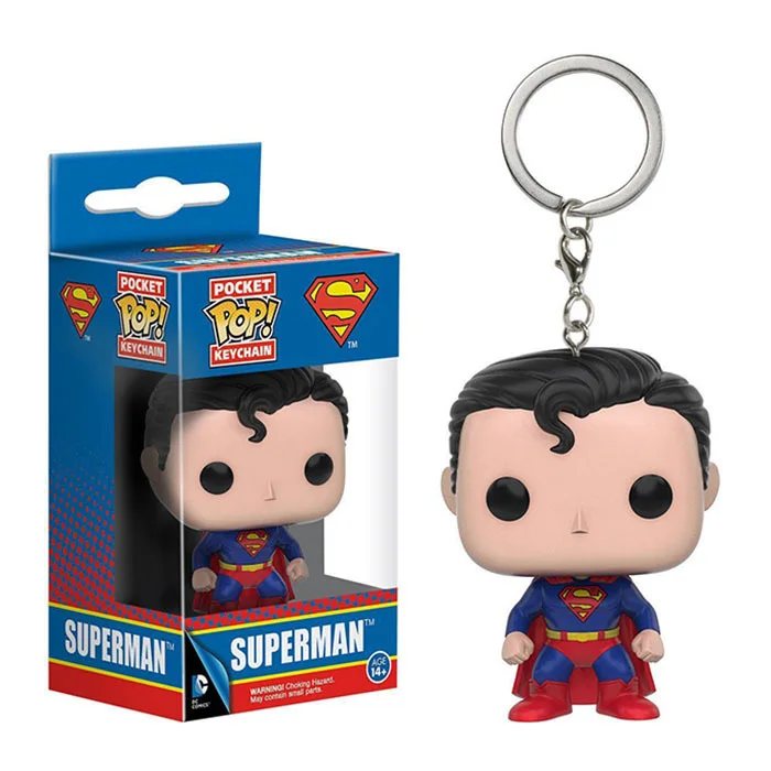 Funko Pop брелок экшн-фильм DC Супермен Q Модель поплавок голова Коллекционная фигурка