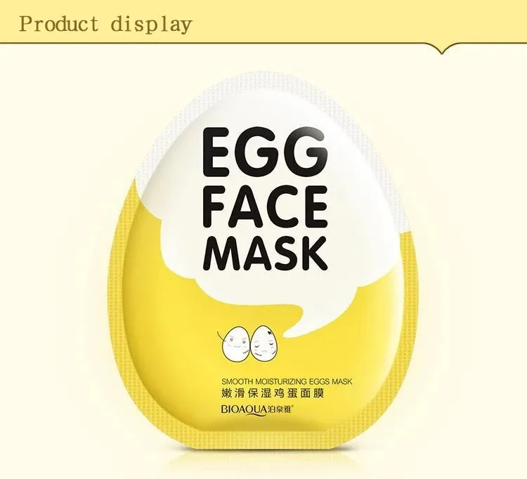 Egg Facial Masks Skin Care Wrapped Mask Oil Control Brighten Tender Moisturizing Face Mask moisturizing mask5