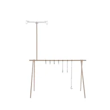

Outdoor Camping Pot Rack Kitchenware Storage Shelf Portable Aluminum Light Pole Bbq Picnic Tripod Outdoor Camping Accessories