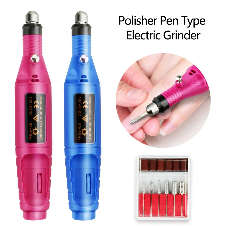 Elétrica do Unha Broca Máquina Profissional Caneta Arte Kit Ferramentas Pedicure Moagem Gel Polonês Removedor Manicure Cortadores 20000 Rpm 2 Brocas elétricas p/ manicure e acessórios