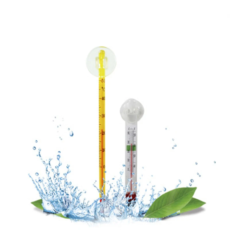 1x измерение многоразового использования водонепроницаемый аквариум термометр аквариум длинный стеклянный суб