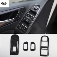 4 шт./лот, автомобильные наклейки, АБС-пластик, углеродное волокно, покрытие для окна, подъемная панель, декоративная крышка для 2009-2013 Volkswagen VW golf 6 MK6