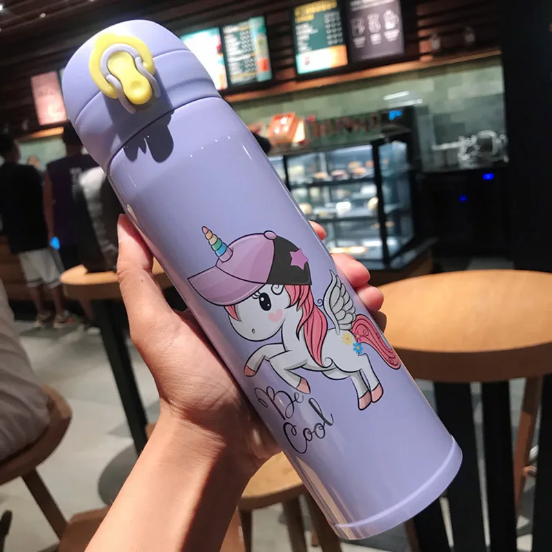Новое поступление термос с единорогом, термос из нержавеющей стали, термос для чая, кофе, термосы, чашка 500 мл