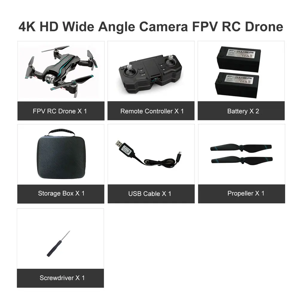S17 RC Drone 4K двойная камера HD воздушная видео оптическое позиционирование потока один ключ Возврат Регулируемый угол камеры Вертолет игрушки