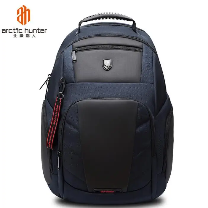 ArcticHunter High Capacity Men Anti Theft 15.6 inch Laptop Backpack Male USB Charging Waterproof Bag Business Casual Travel Bag - Цвет: Blue