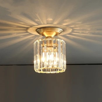 

Nordic Luxury Crystal Ceiling Lamp Vintage Kitchen Ceiling Light Bedside Indoor Lighting Living Room Bedroom Foyer Ceiling Light