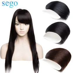SEGO 10x12 Human Hair Bangs Small Side Gradient Bangs Straight Clip In Hair Extension Non-Remy Human Hair Fringes 10g/Pcs