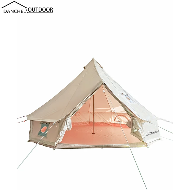 Danchel Outdoor Cotton Canvas Bell Tent With Two Stove Jacket (top And  Wall) Luxury Camping Hotel Tent - Tents - AliExpress