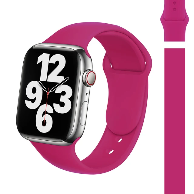 Silicone Strap Watch Compatible Apple Watch Band 45mm 44mm 41mm for bracelet iWatch 40mm 38mm correa apple watch series 7 6 5 SE 26
