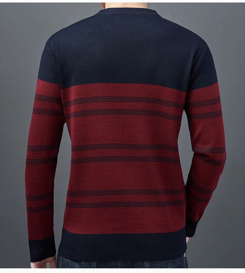 Повседневный толстый теплый зимний вязаный свитер в клетку, Мужская одежда, трикотажный пуловер, вязаные мужские свитера, мужская мода 02121