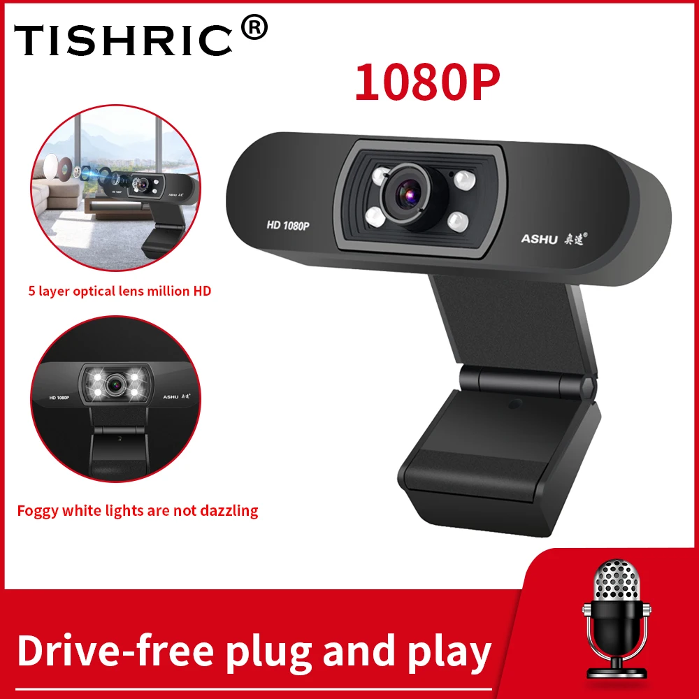 

ASHU H800 Webcam 1080p Web camera With Microphone Usb Camera Web camera For Computer For Video Calling Conference