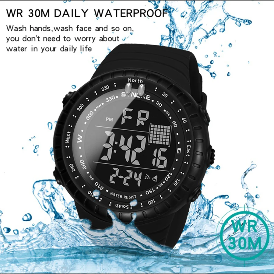 2021 New Men's Digital Watch Men Sports Watches Dual Time Pedometer Alarm Clock 50M Waterproof Military Watch Relogios Masculino