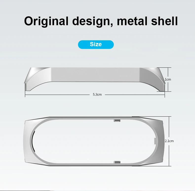 Ремешок металлический для Xiaomi Mi Band 3 4 5 браслет из нержавеющей стали без винтов
