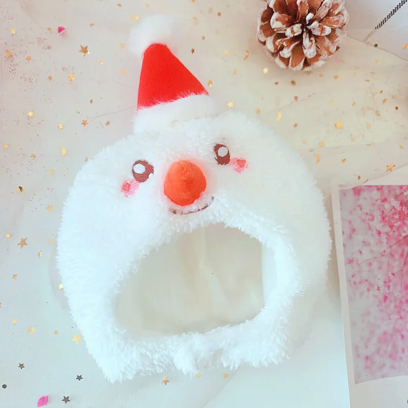 Xmas Mini Scarf Hat Decor Doll Clothes Accessory Miniature Christmas Party Ornament For 20cm Russian Handmade Doll Idol Doll