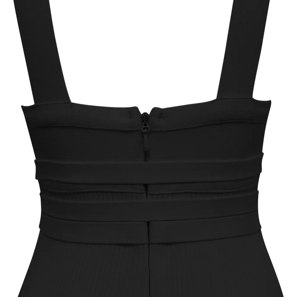 Vestidos женское сексуальное черное желтое повязное платье без рукавов знаменитостей ночной клуб Мини Вечерние платья