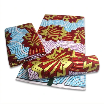 

2020 African Golden Wax Fabric Cotton Stuff Rapper Batik Ankara Original Wax High Quality New Material Pagne Maintenant Gold
