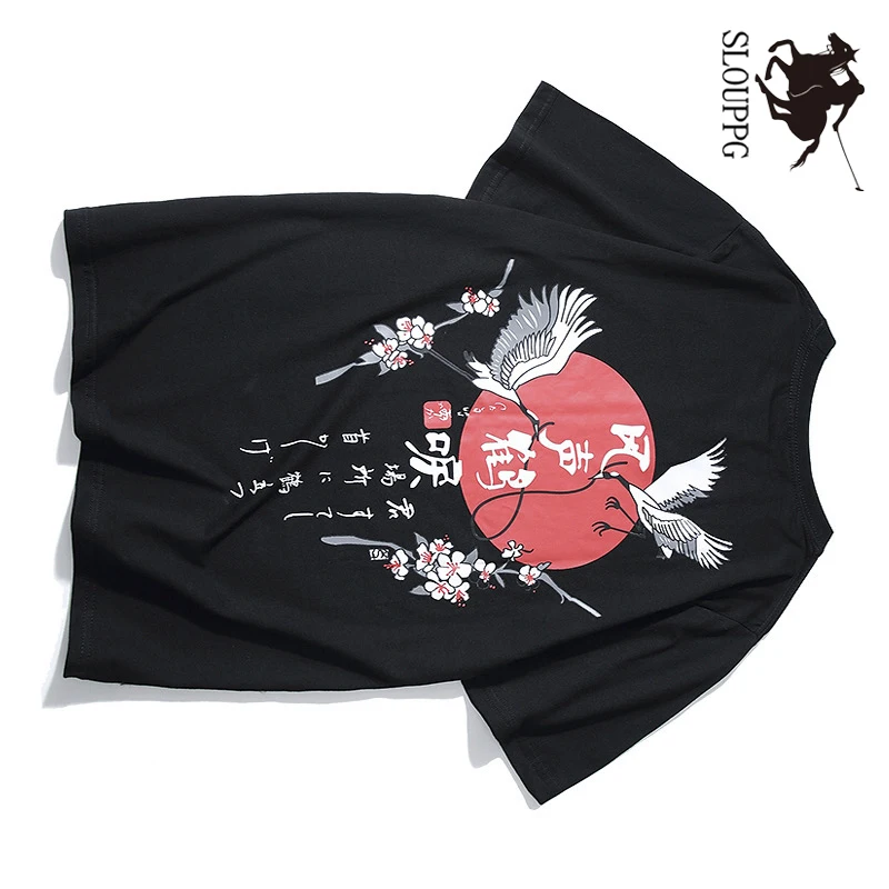 Футболка SLOUPPG мужская с коротким рукавом хлопковая рубашка в китайском стиле