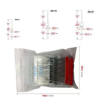 

200pcs Fast Switching Schottky Diode Assorted Kit 1N4001 1N4004 1N4007 1N5408 UF4007 FR207 1N5817 1N5819 1N5822 1N4148 RL207