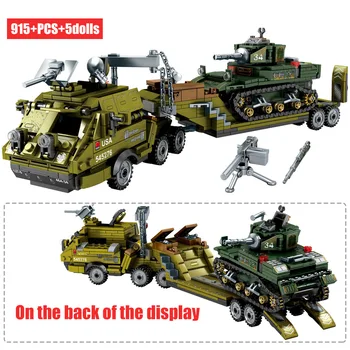 

Military Technic Vehicles Tank Ship Truck Building Blocks Compatible City Bricks Army Heavy Weapons Toys For Children