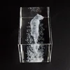 3D Laser Engraved Cube K9 Crystal Tiger Image Sculpture White DIY Souvenir Crafts 5