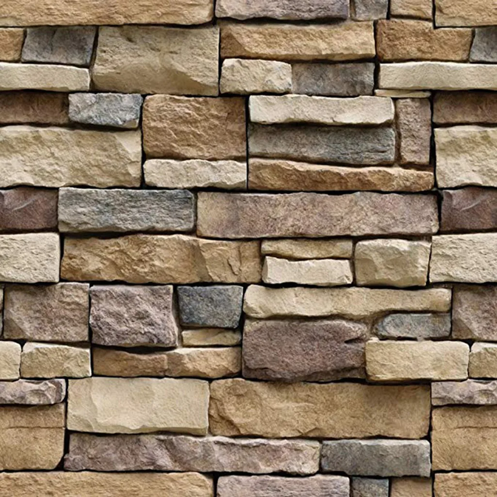 

3D Decorative Wall Decals Brick Stone Rustic Self-adhesive Wall Sticker Home Decor Wallpaper Roll for Bedroom Kitchen ND