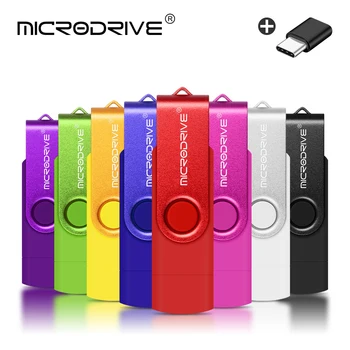 

Hot sale 3 in 1 OTG USB Flash Drive Micro-USB Pen Drive 128GB 64GB 32GB 16GB 8GB USB Stick 2.0 Pendrive Free Type-C Adapter