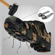 Men's Steel Toe Work Safety Shoes Casual Breathable Outdoor Sneakers Puncture Proof Boots Comfortable Industrial Shoes for Men