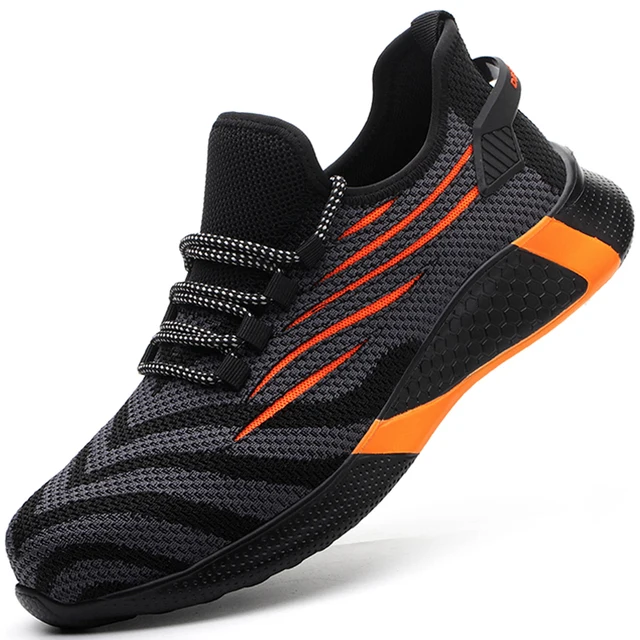 Safety Shoes Men Anti-Smashing Steel Toe Cap Puncture Proof Construction Lightweight Breathable Sneaker Work Boots Women Quality Safety Shoes
