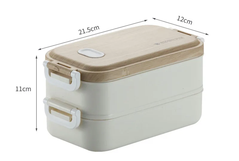 2 слоя коробки для ланча для детей японский 304 из нержавеющей стали Bento box герметичный детский Bento Ланч-бокс контейнер для еды, судок