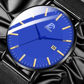 

2020 New Men Watch Men Leather Strap Watch Luxury Stainless Steel Calendar Quartz Watch Man Casual Business Watch reloj hombre