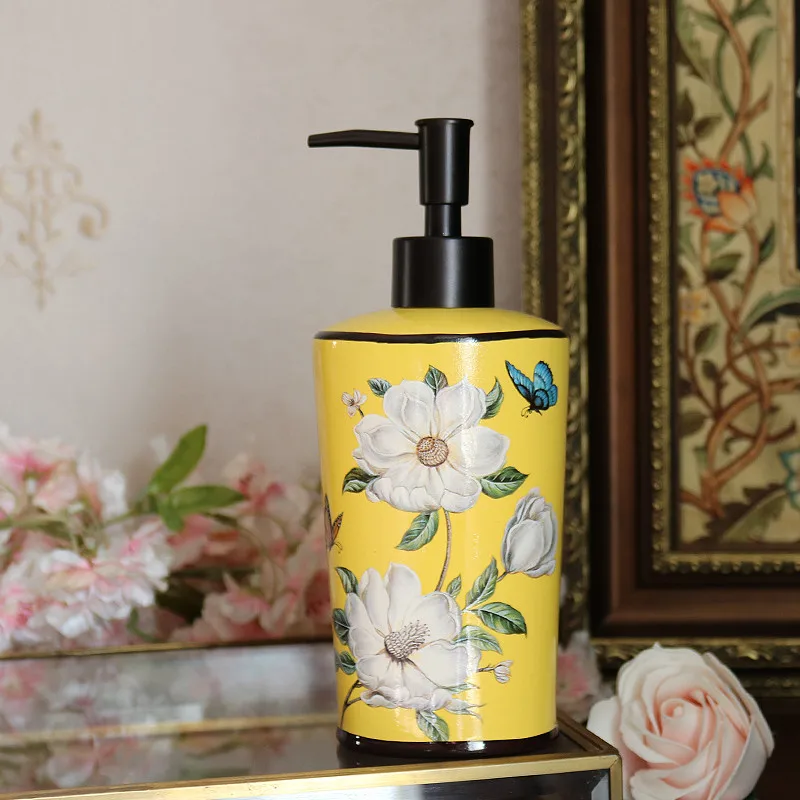 450ML 430-560 мл керамическая эмульсия бутылка для дозировки золота портативный дозатор мыла отель клуб ручной гель для душа шампунь бутылка - Цвет: 450ML
