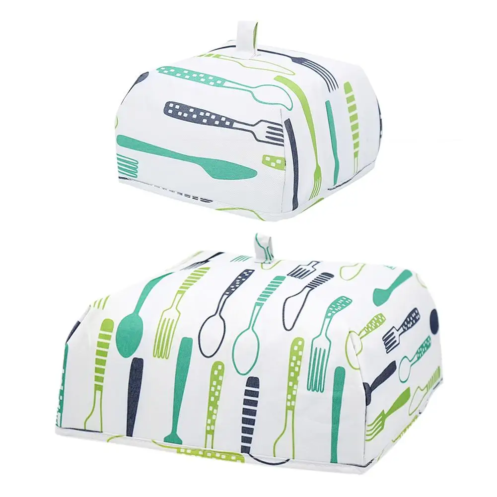 Kitchen Insulation Aluminum Foil Food Cover Folded Anti Fly Mosquito Cover Keep Warm Food Kitchen Gadgets