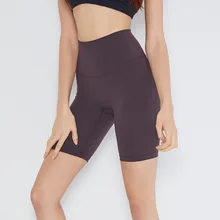 Женская 8 ''Высокая талия животик контроль одежда для йоги шорты черный утягивающий спортивный велосипед шорты для бега тонкий стрейч спортивные колготки