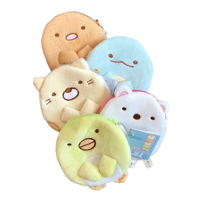 Sumikko Gurashi милый плюшевый Кошелек Мультяшные набивные куклы, игрушки для детей Детский подарок Хранение Кошелек для монет плюшевый Кошелек подвеска
