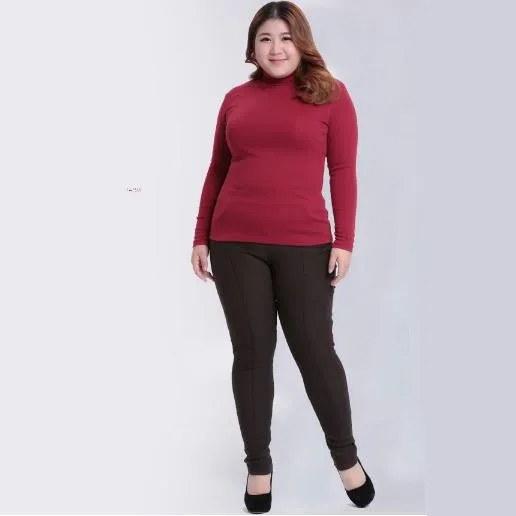 Черный Капри, женские штаны, зима, XL-6XL, для женщин, карандаш, большой размер, брюки, эластичные, высокая талия, утолщенные, плюс бархат, тянущиеся брюки M694 - Цвет: Черный