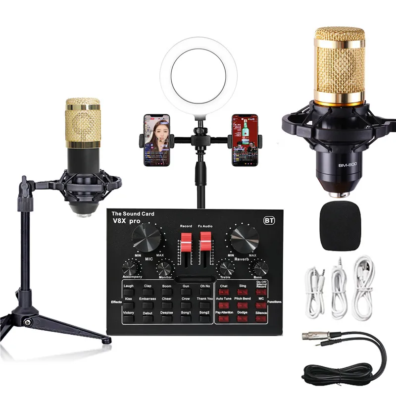 GFDFD Portable Mini Sound Card Stereo Audio Mixer for Computer Game Live Broadcast Available Bm800 Microphone GFDFD Portable Mini Sound Card Stereo Audio Mixer for Computer Game Live Broadcast Available Bm800 Microphone