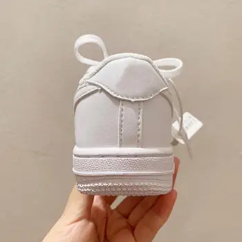 

2020 Brand New Original Kids Leather Sneakers Cartoon mouse printed Boys Girls Casual Shoes