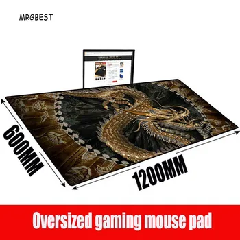 

MRGBEST Chinese Dragon Locking Edge Large Gaming Mouse Pad Waterproof Game Desk Oversized Mousepad Keyboard Mat for CSGO Dota