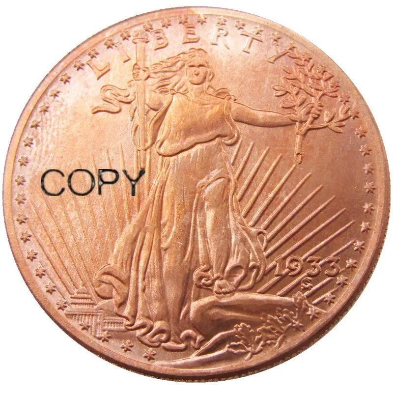 США 1933$20 доллар Святого гауденса двойной Орел Золотая копия монеты(с копией слова на обратной стороне